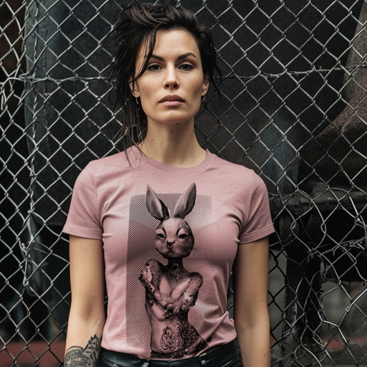 Tattooed Bunny: Victorian Elegance T-shirt