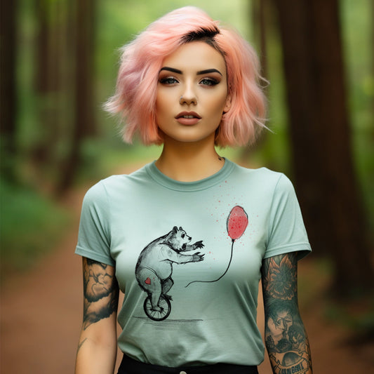 Bear in His Unicycle: Balloon Chase T-Shirt