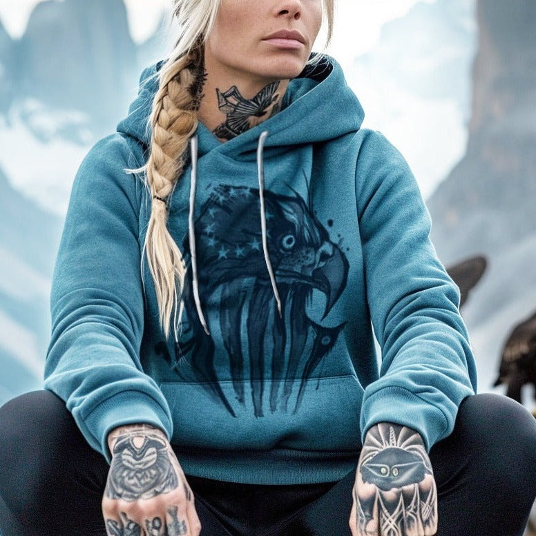Eagle Flag: Pride in Every Feather Hoodie