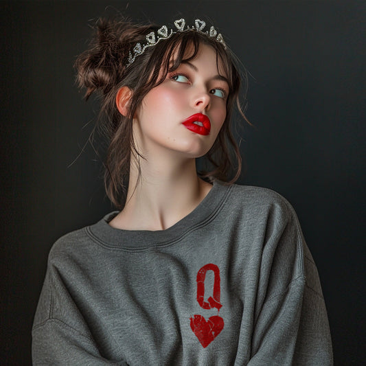 Queen of Hearts Distressed: Reign of Chaos  Sweatshirt