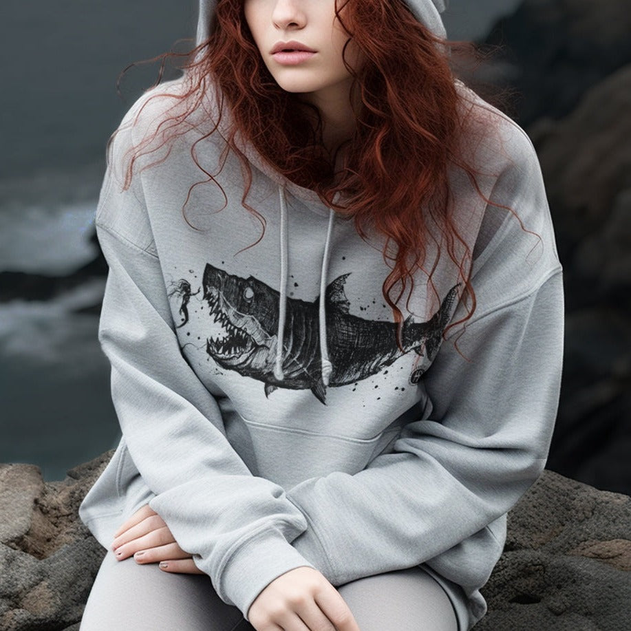 Mermaid & the Shark: Friends and Foes of the Sea Hoodie
