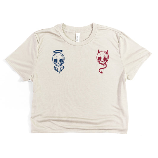 Angels & Devils On Your Shoulders: Seductive Temptations Crop Tee