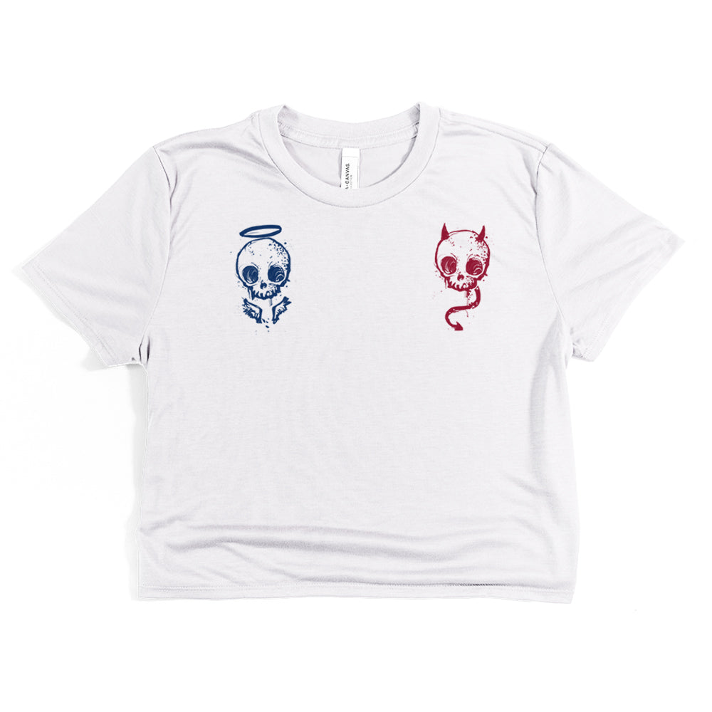 Angels & Devils On Your Shoulders: Seductive Temptations Crop Tee