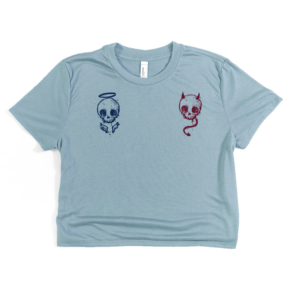 Angels & Devils On Your Shoulders: Seductive Temptations Crop Tee