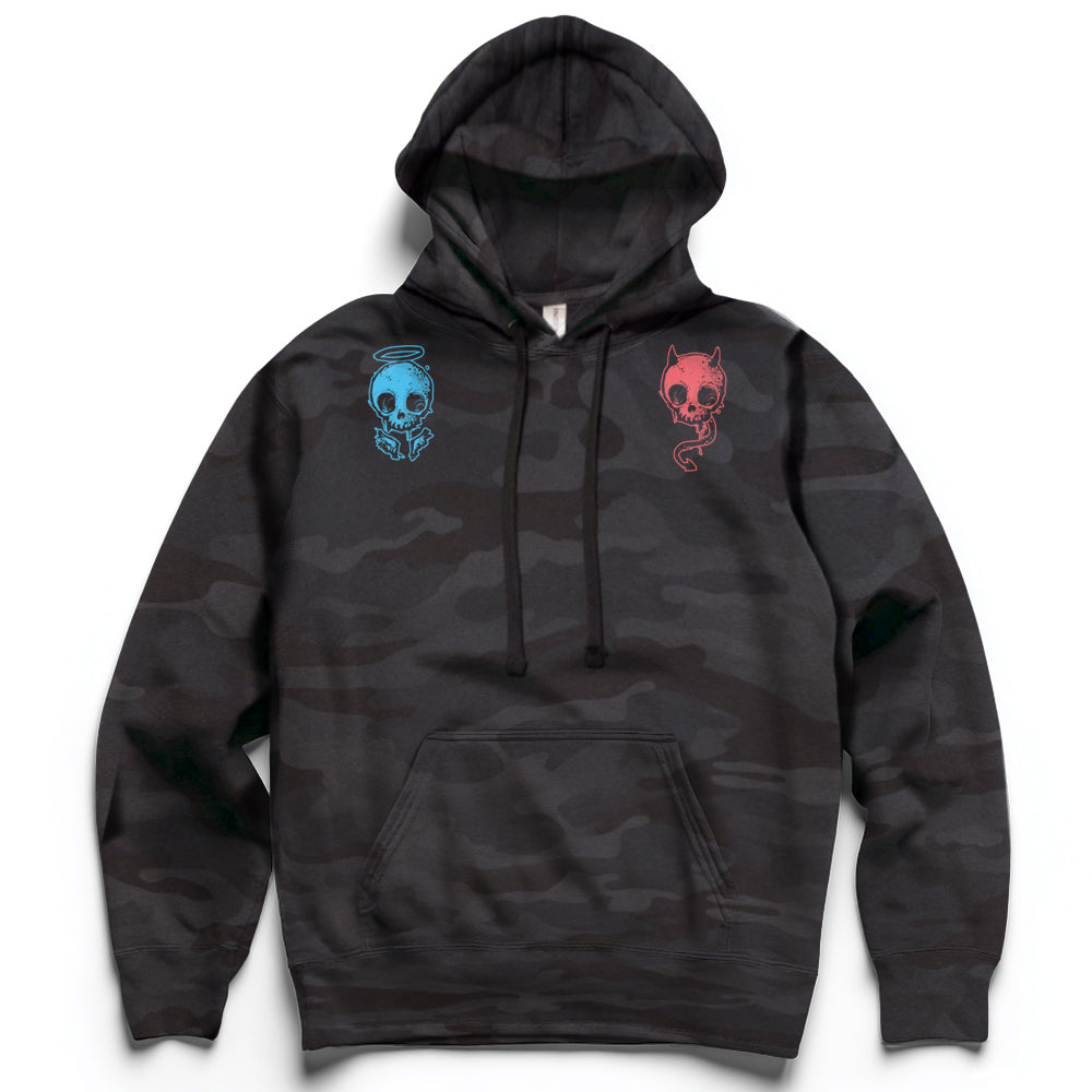 Angels & Devils On Your Shoulders: Seductive Temptations Heavyweight Hoodie
