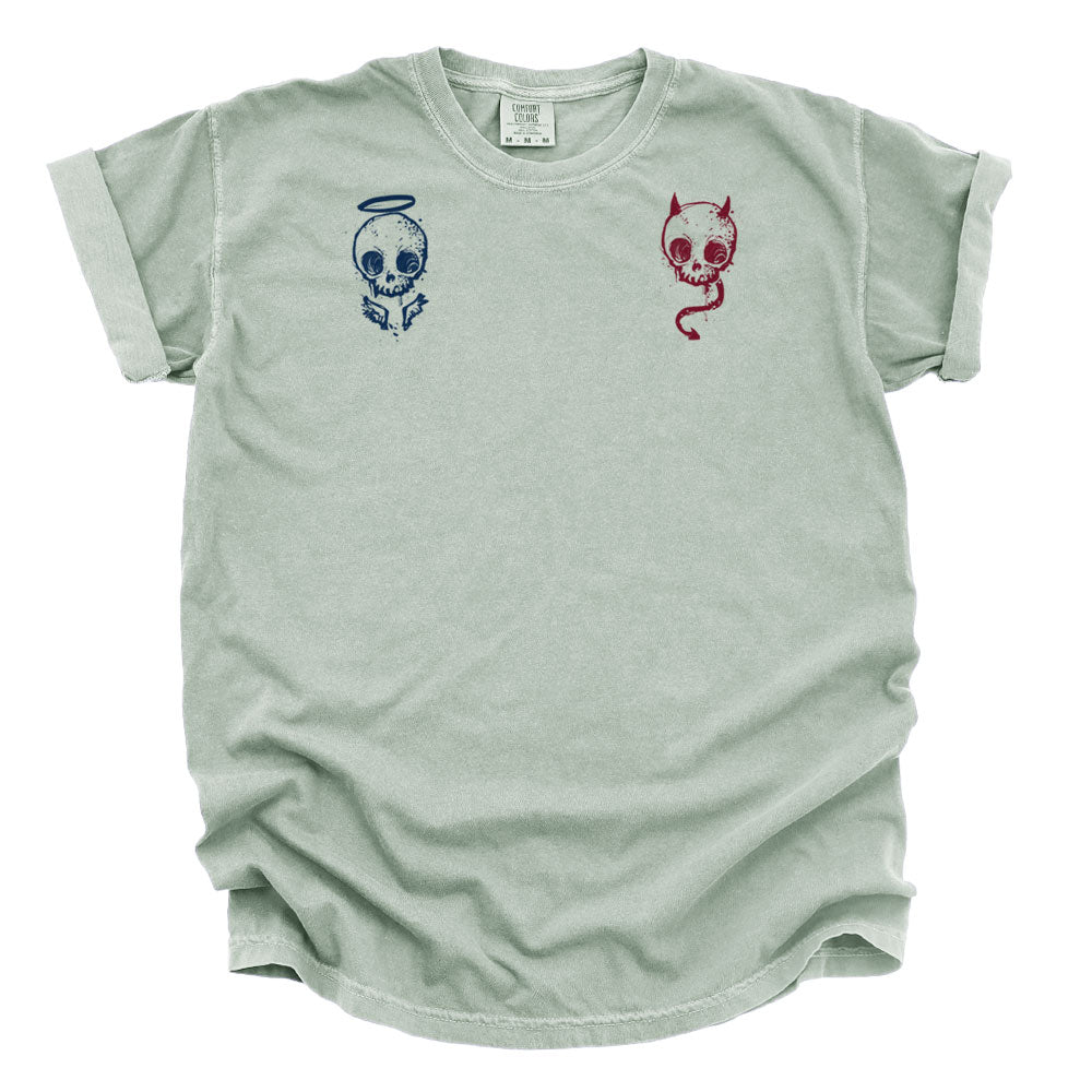 Angels & Devils On Your Shoulders: Seductive Temptations Heavyweight Tee