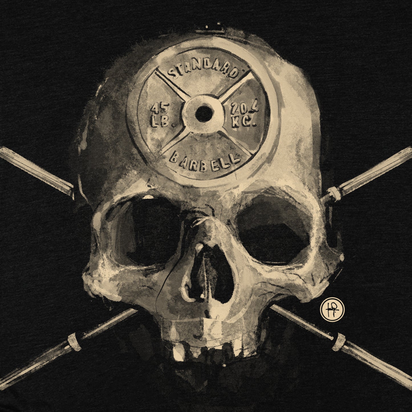 Barbell Head: Skulls and Iron T-shirt