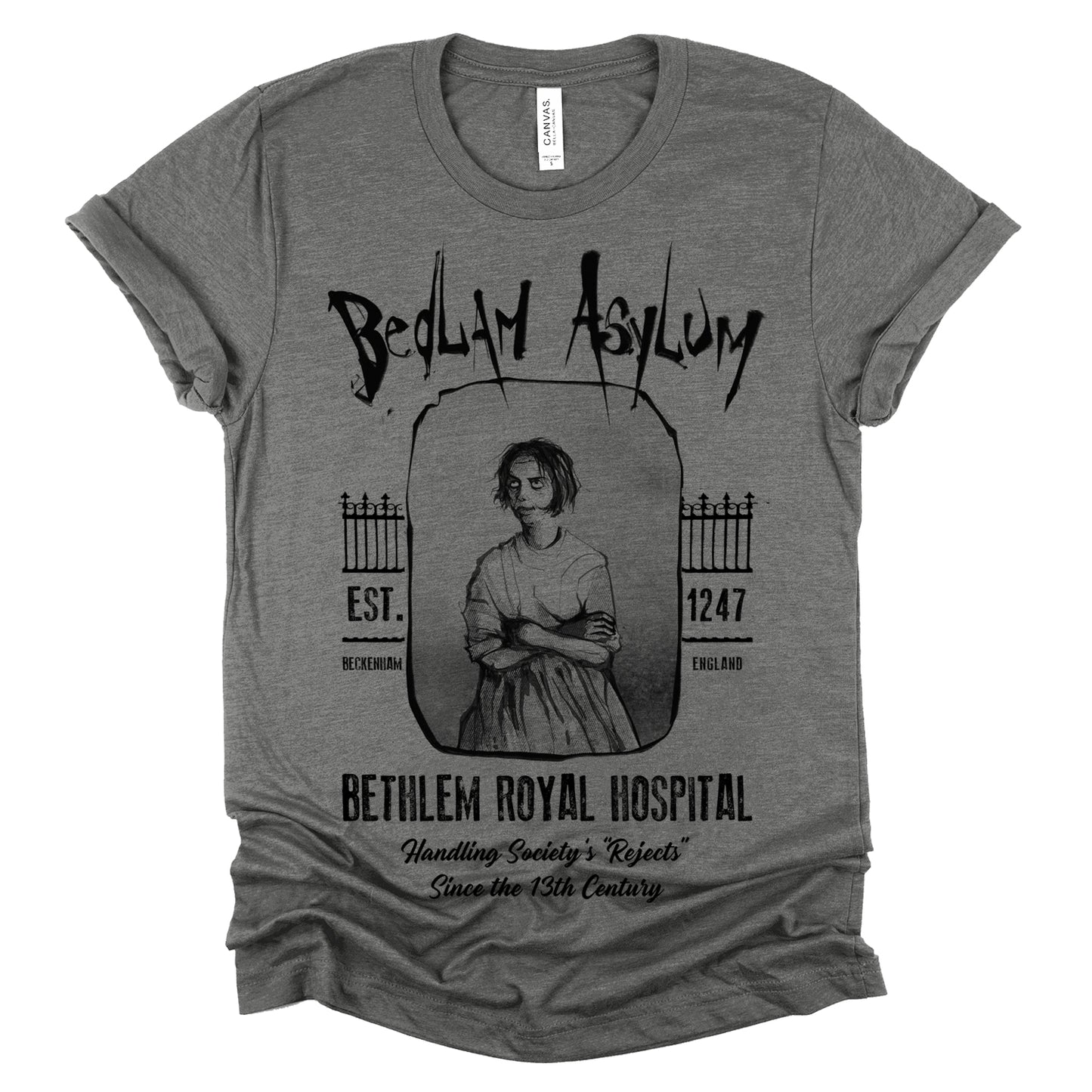 Bedlam Asylum: Unveiling the Haunting Secrets T-Shirt