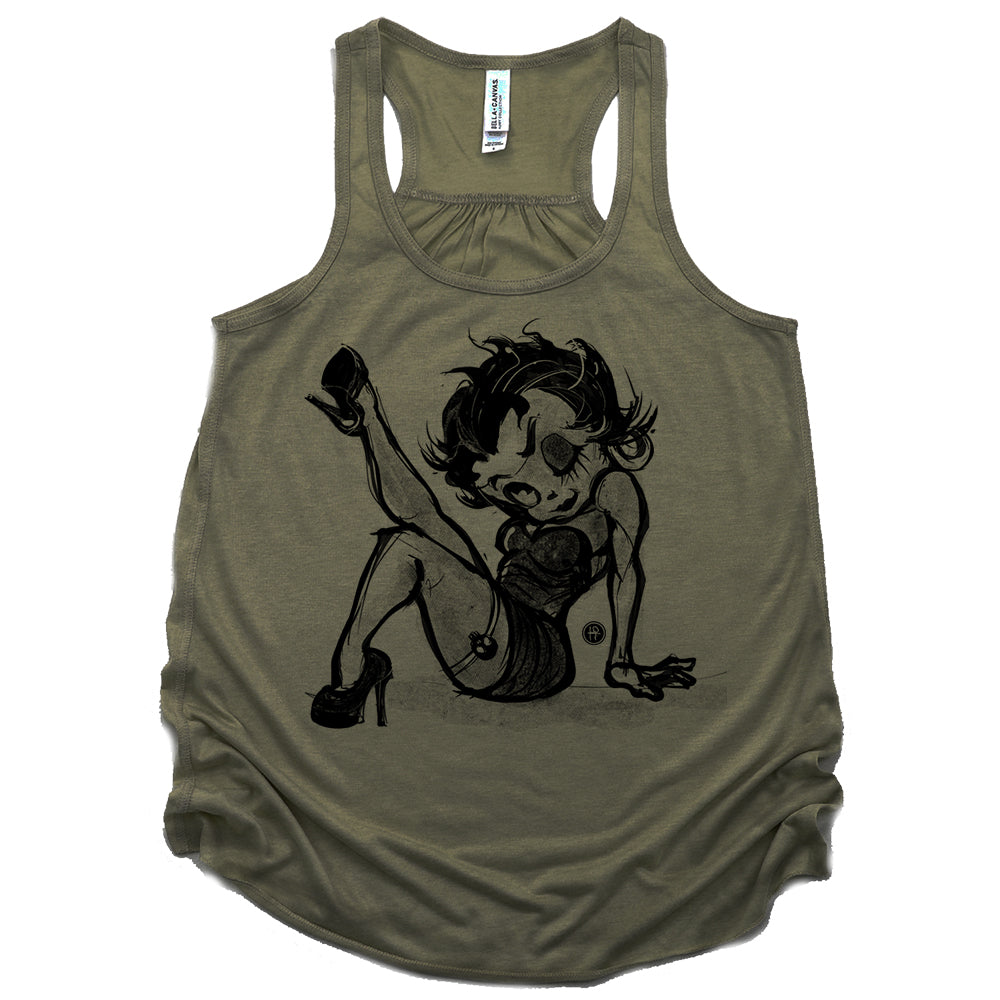 Betty Boop: Sassy Leg Raise Tank Top