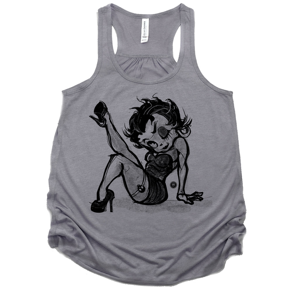 Betty Boop: Sassy Leg Raise Tank Top