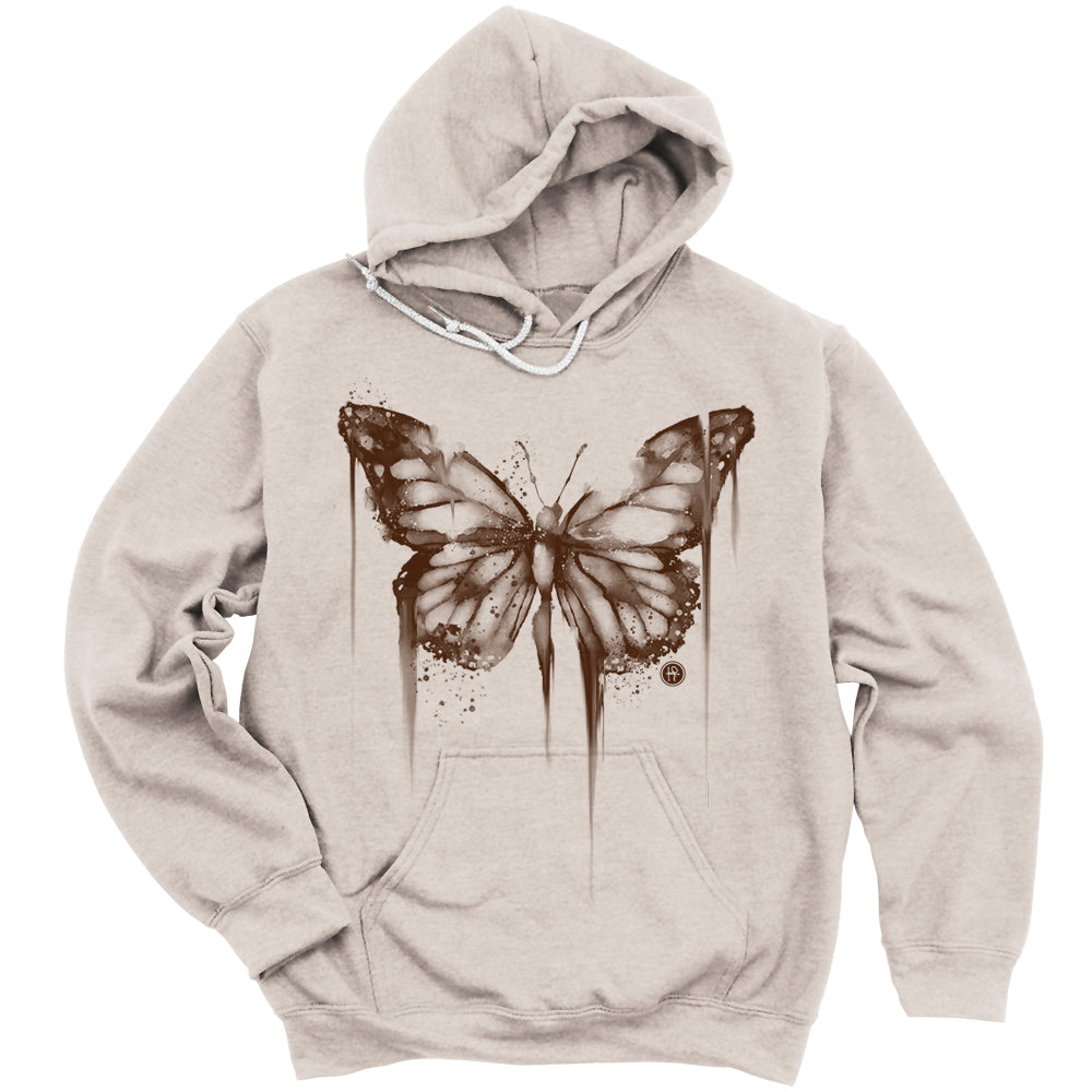 Bleached Butterfly Hoodie: Fading Elegance