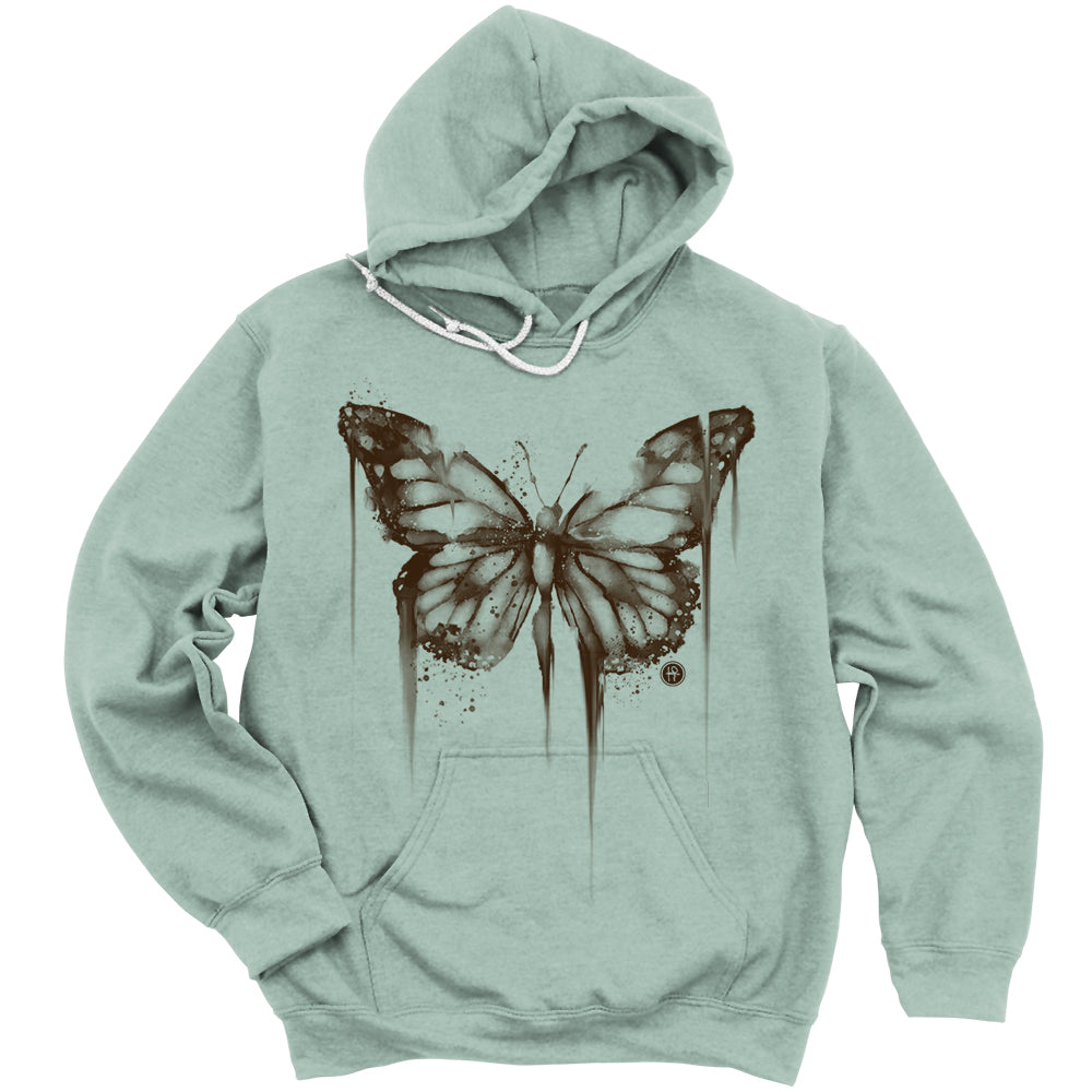 Bleached Butterfly Hoodie: Fading Elegance