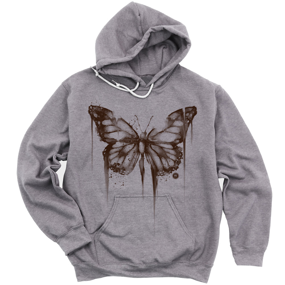 Bleached Butterfly Hoodie: Fading Elegance