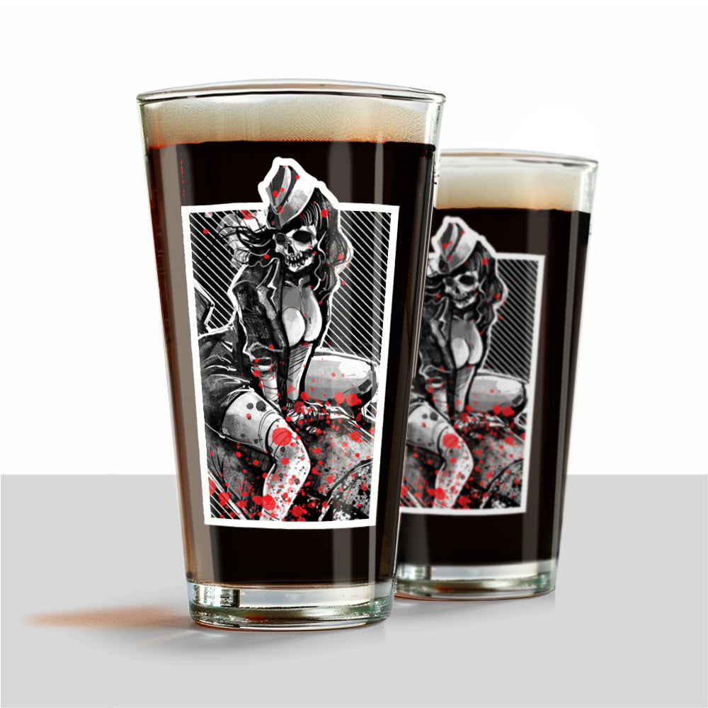 Bomber Girl: Hell from Above UV Vinyl Pint Glass Set