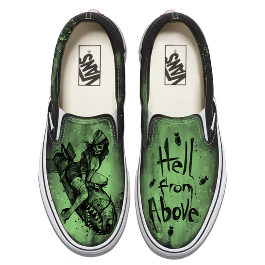 Bomber Girl Vans Slip ons