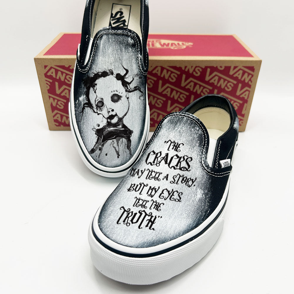 Broken Doll Vans Slip ons
