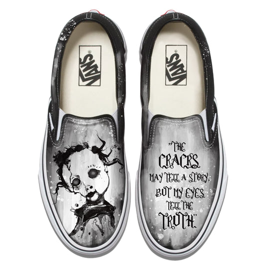 Broken Doll Vans Slip ons