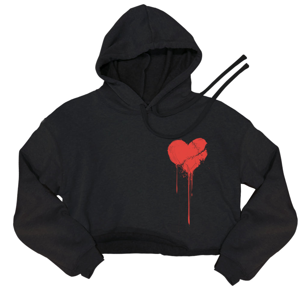 Broken Heart Women's Crop Hoodie