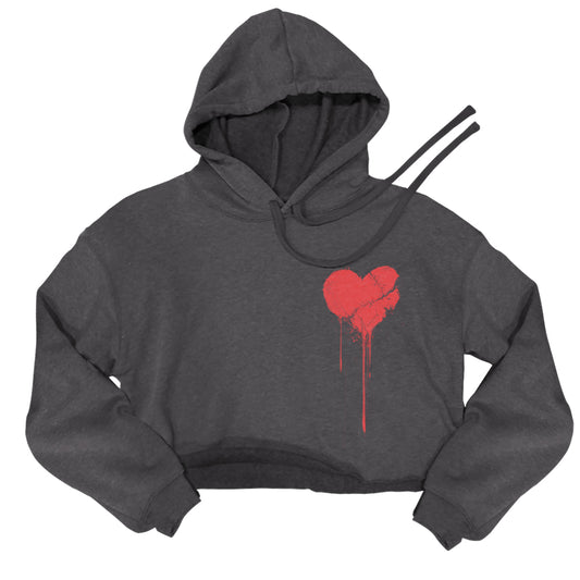 Broken Heart Women's Crop Hoodie
