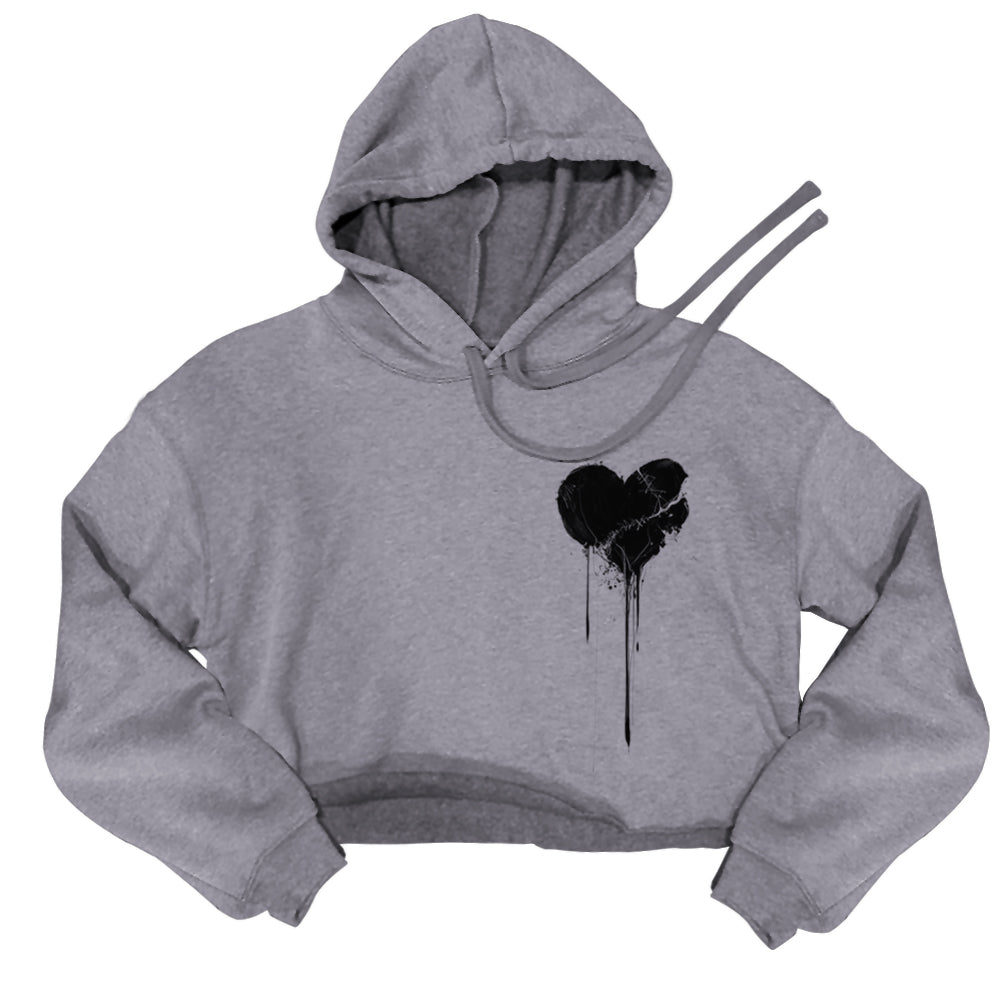Broken Heart Women's Crop Hoodie