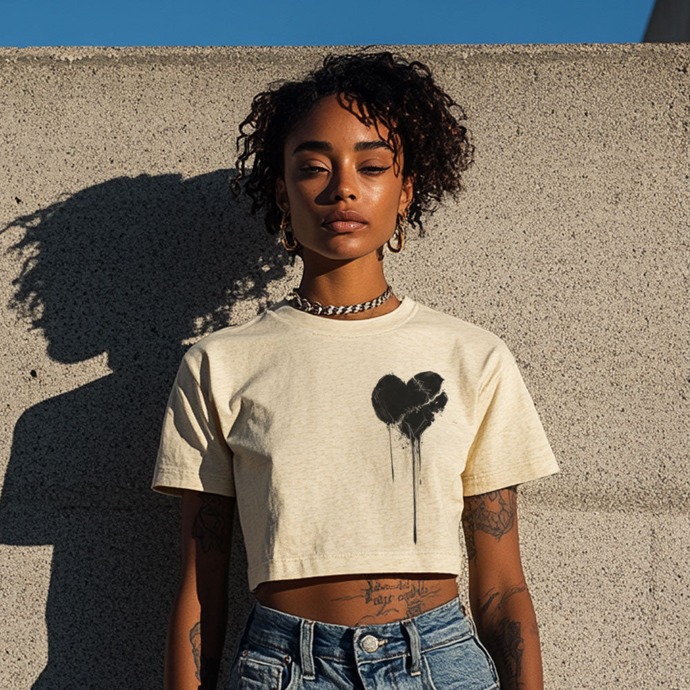 Broken Heart Crop Tee