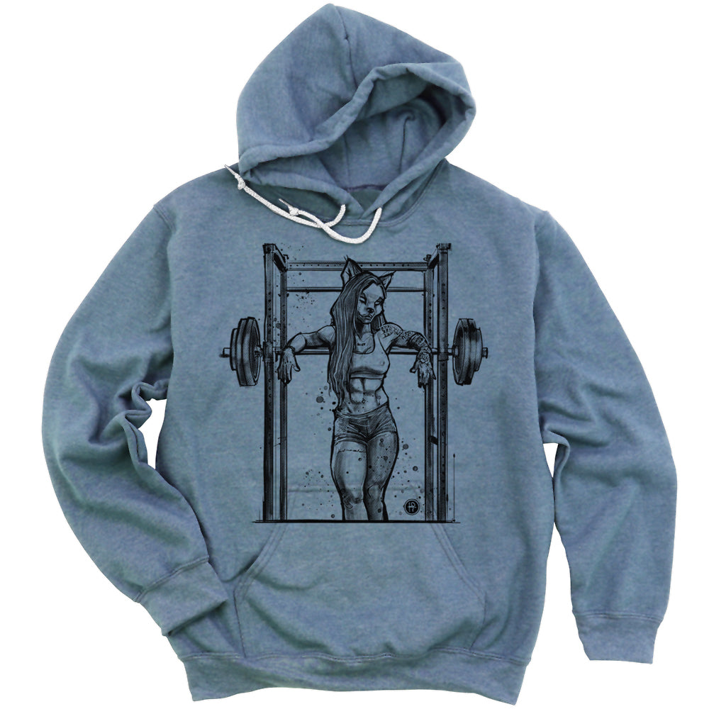 Buff She-wolf: Howling Strength Hoodie