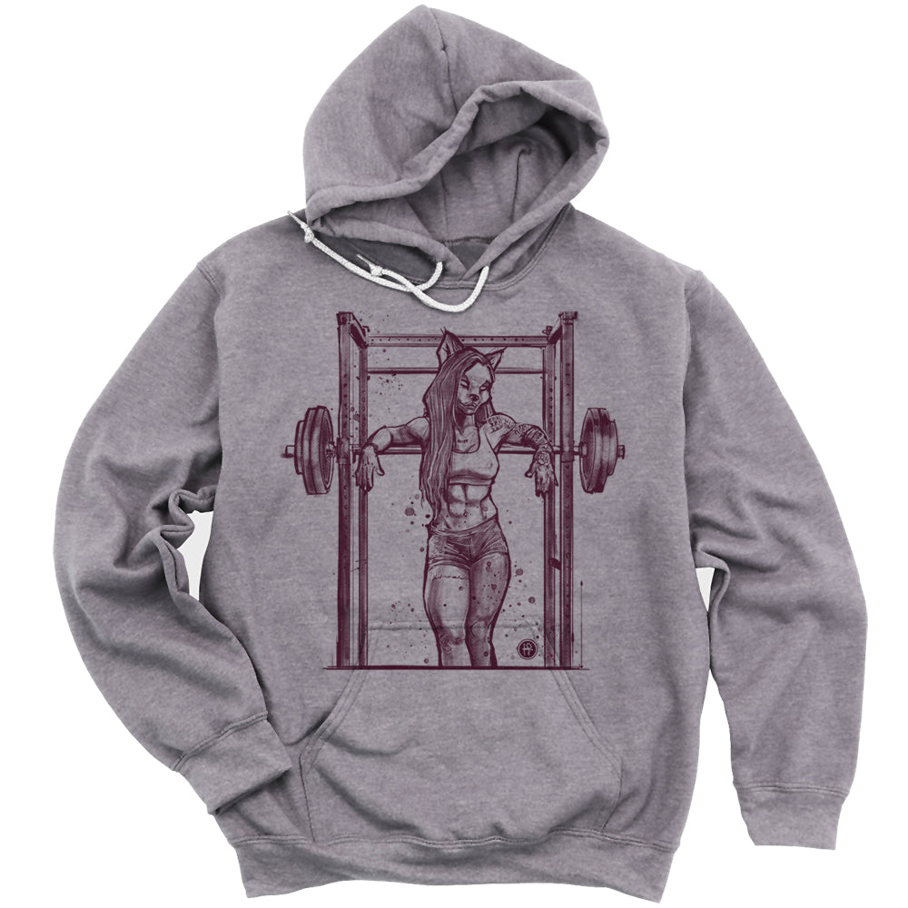 Buff She-wolf: Howling Strength Hoodie