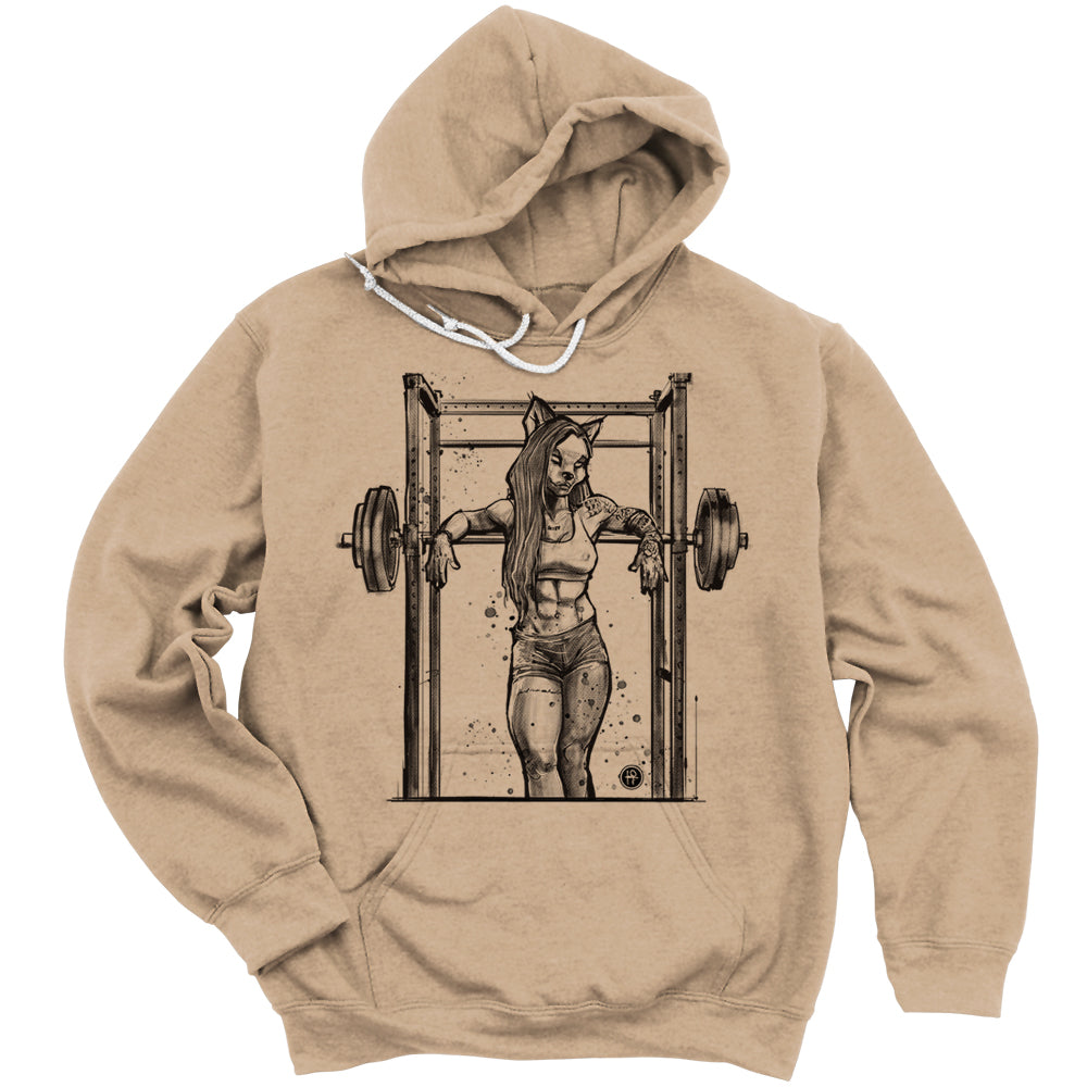 Buff She-wolf: Howling Strength Hoodie