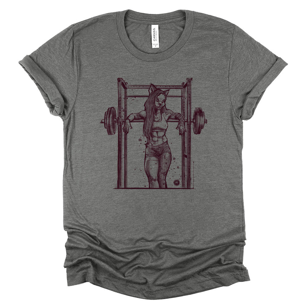 Buff She-wolf: Howling Strength T-Shirt