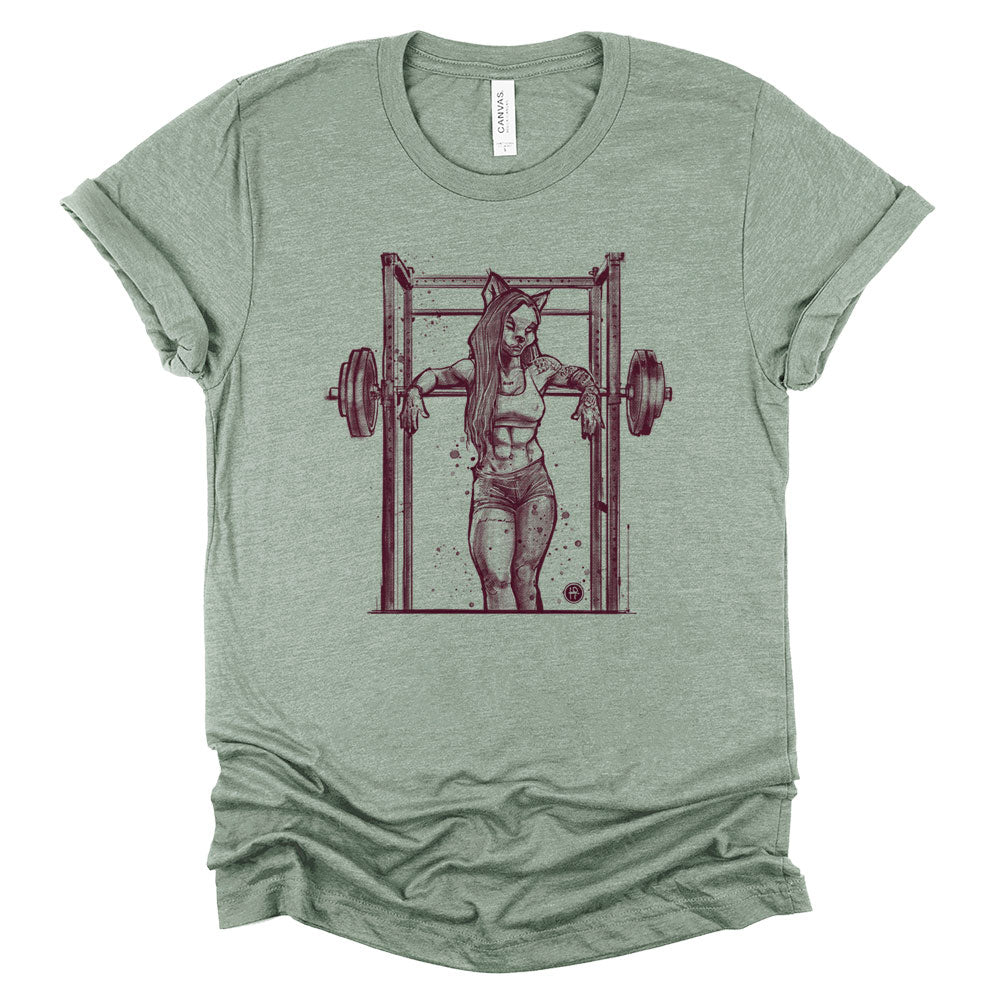 Buff She-wolf: Howling Strength T-Shirt