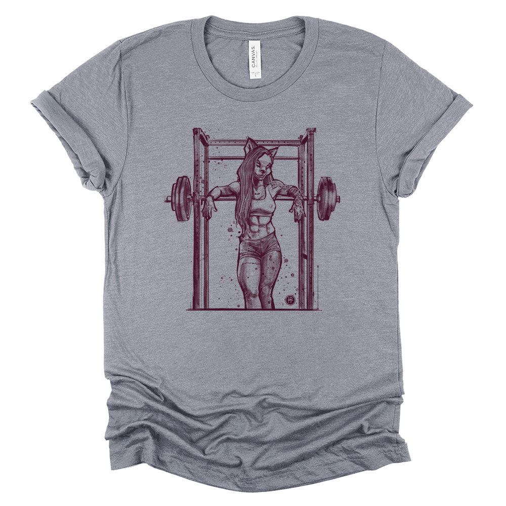 Buff She-wolf: Howling Strength T-Shirt