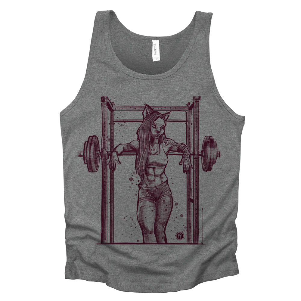 Buff She-wolf: Howling Strength Tank Top