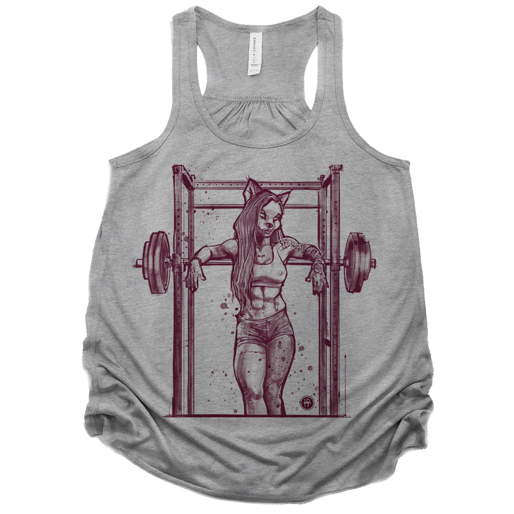 Buff She-wolf: Howling Strength Tank Top