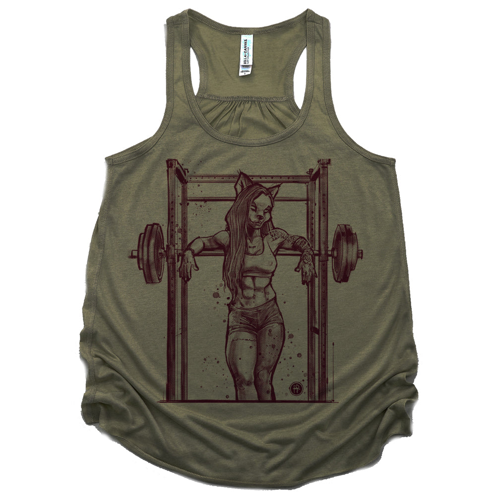 Buff She-wolf: Howling Strength Tank Top