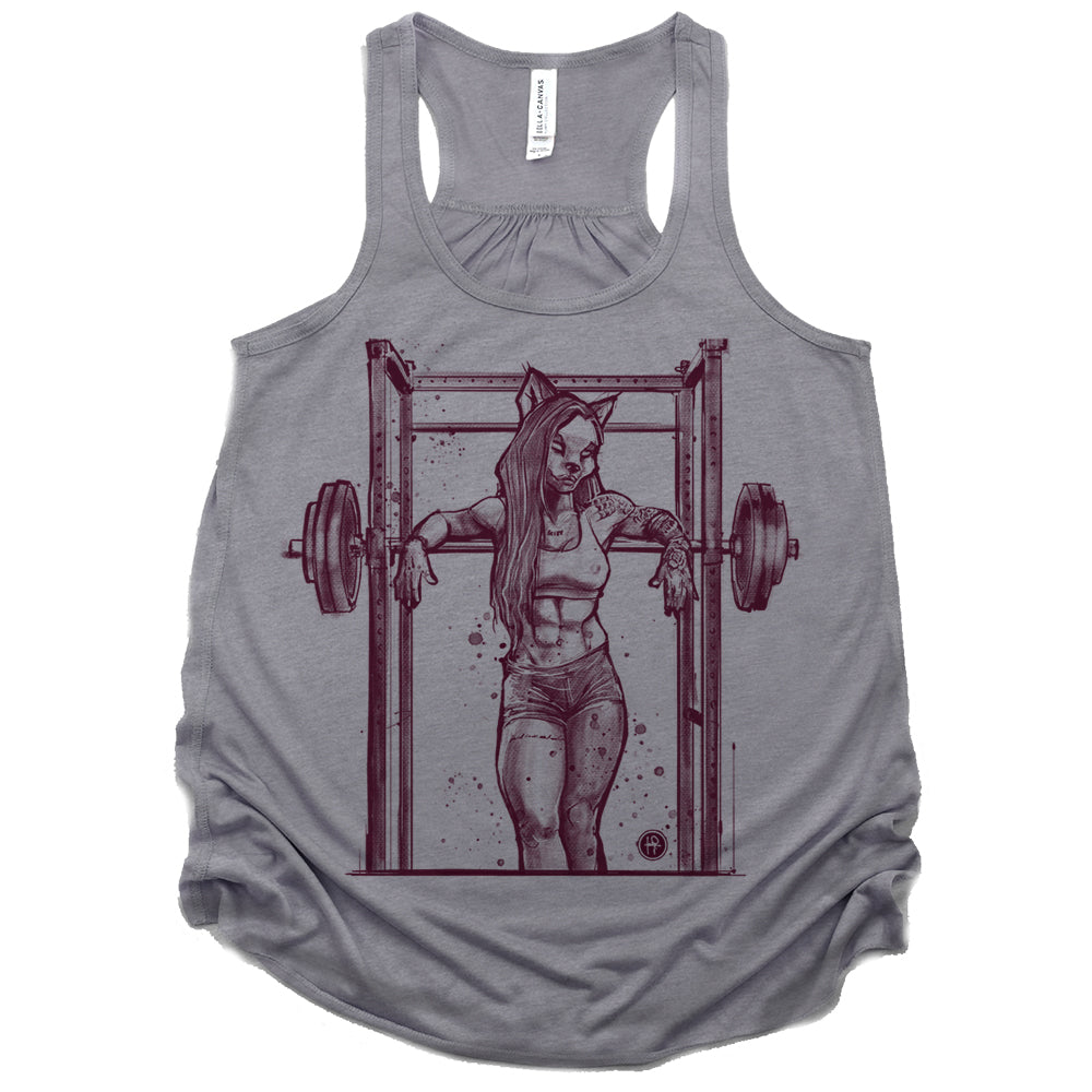 Buff She-wolf: Howling Strength Tank Top