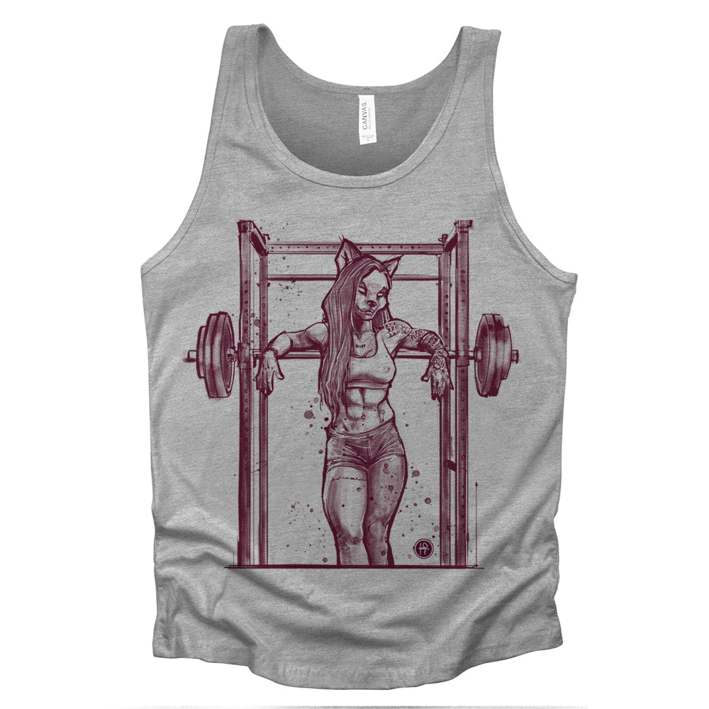 Buff She-wolf: Howling Strength Tank Top
