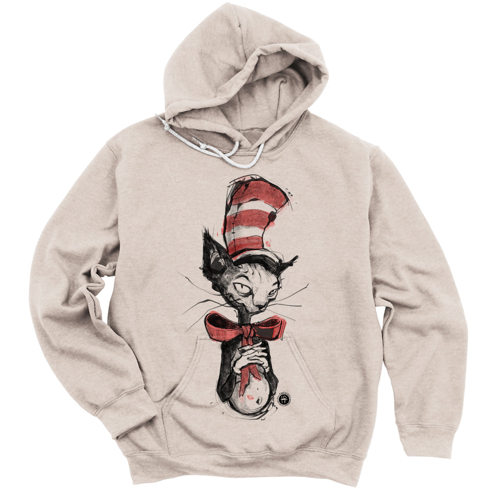Kitty in the Hat: Whimsical Revived Hoodie