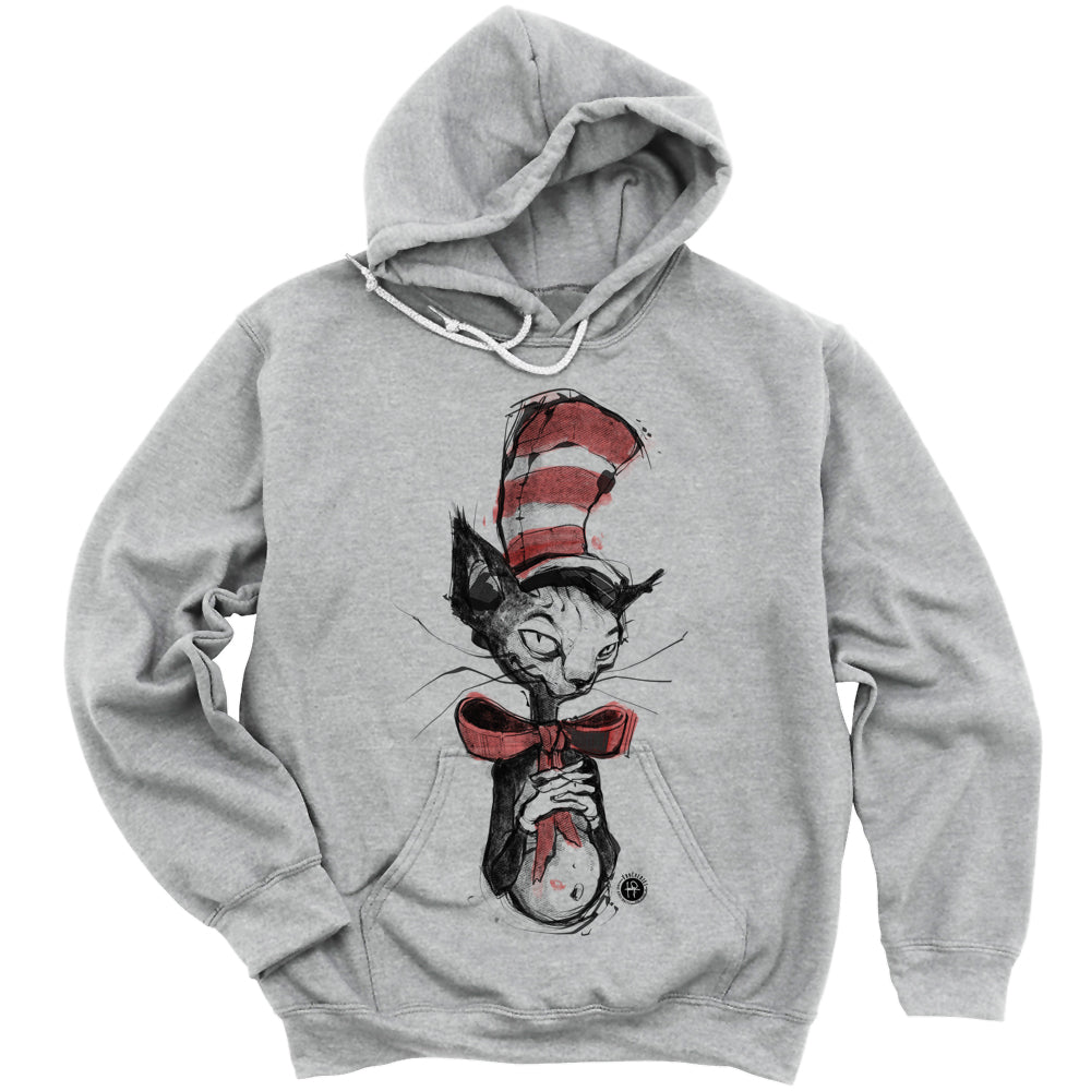 Kitty in the Hat: Whimsical Revived Hoodie