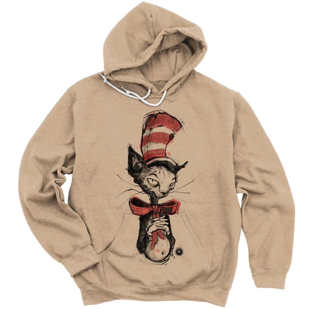 Kitty in the Hat: Whimsical Revived Hoodie