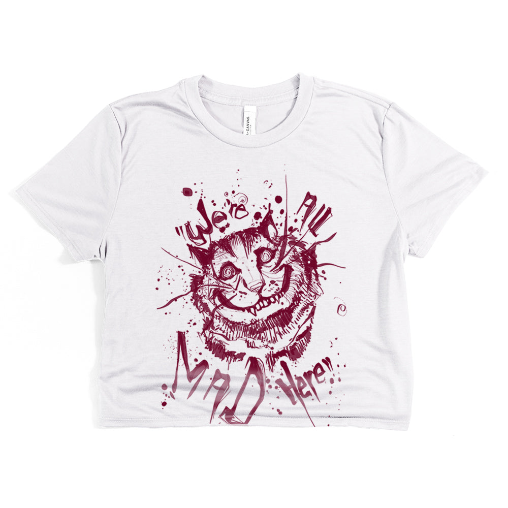 Cheshire Cat: We're All Mad Crop Tee