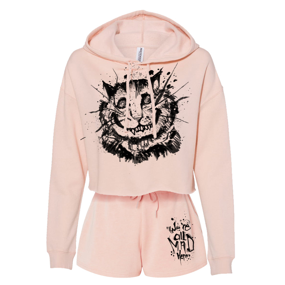 Cheshire Cat: We're All Mad Crop Hoodie Outfit