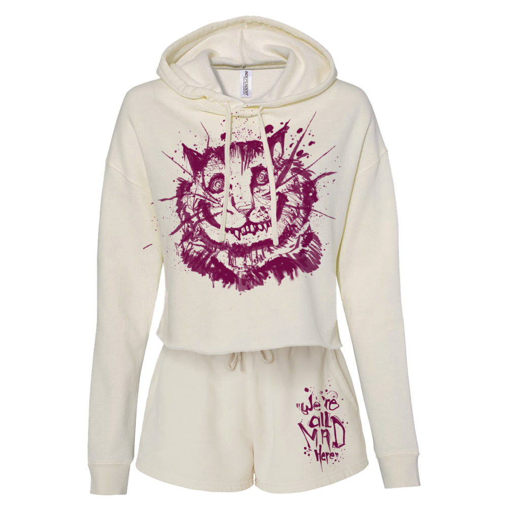 Cheshire Cat: We're All Mad Crop Hoodie Outfit