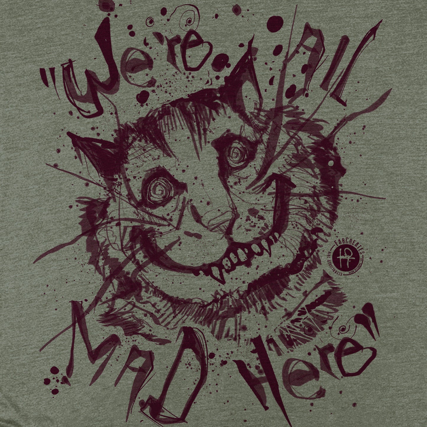 Cheshire Cat: We're All Mad T-shirt
