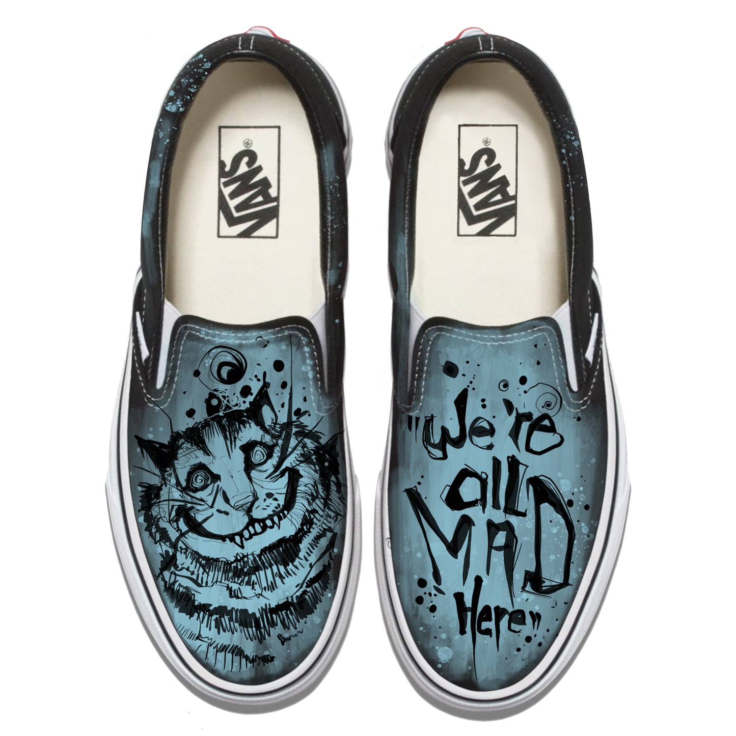 Cheshire Cat-We're All Mad Here Vans Slip ons