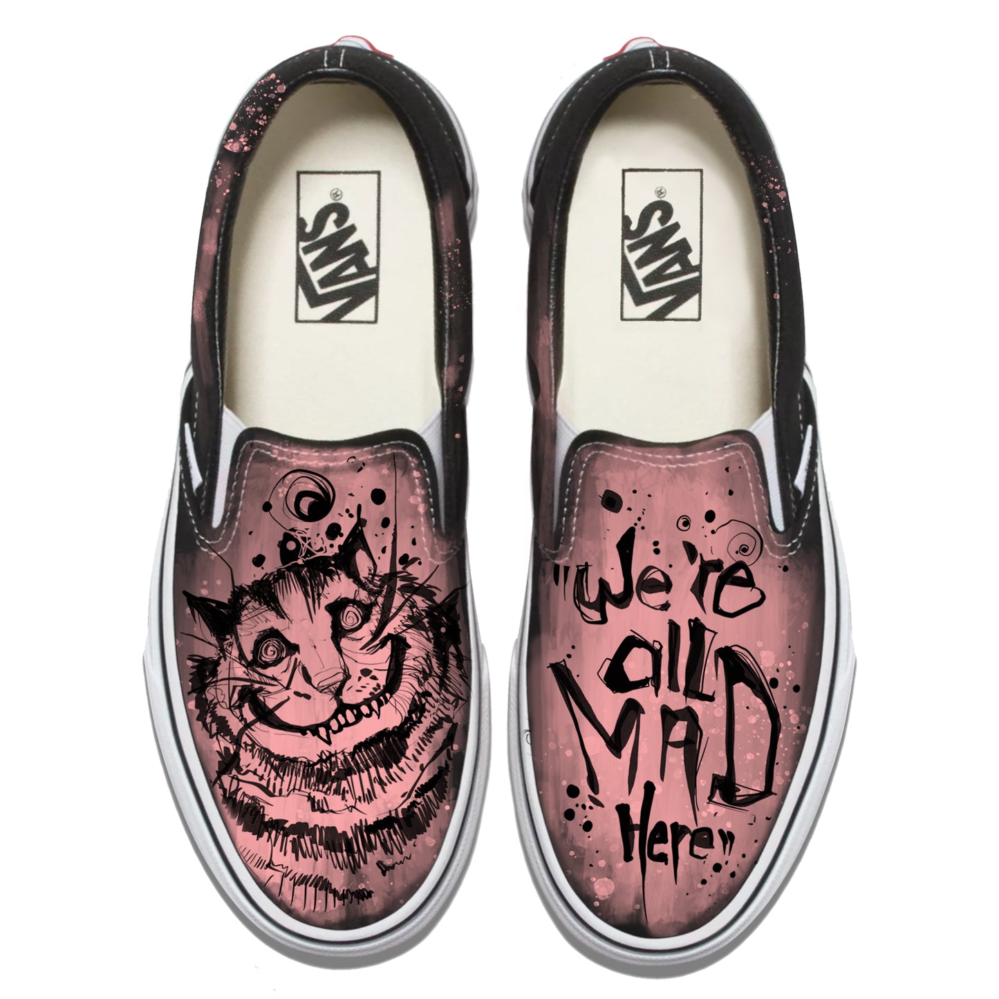 Cheshire Cat-We're All Mad Here Vans Slip ons