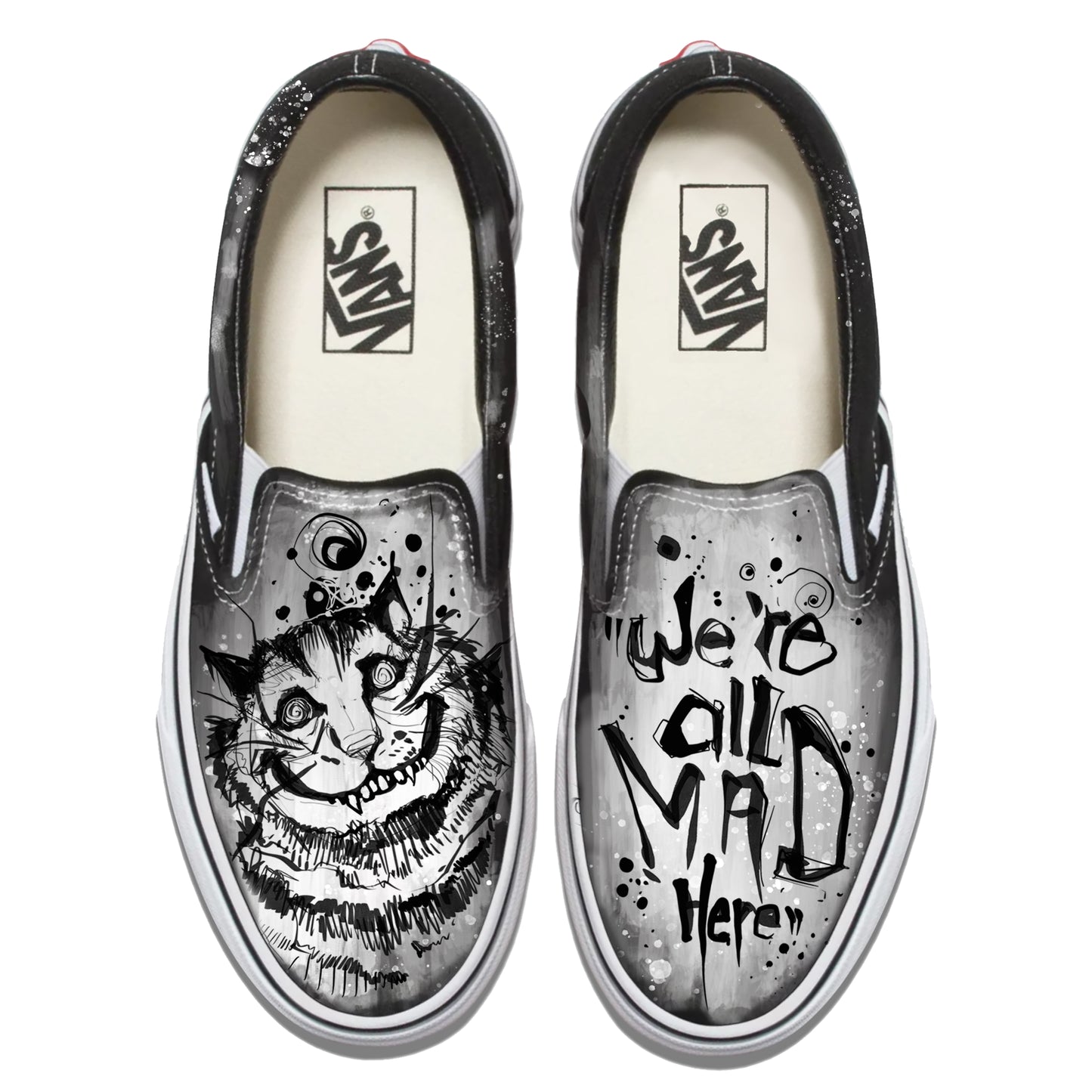 Cheshire Cat-We're All Mad Here Vans Slip ons
