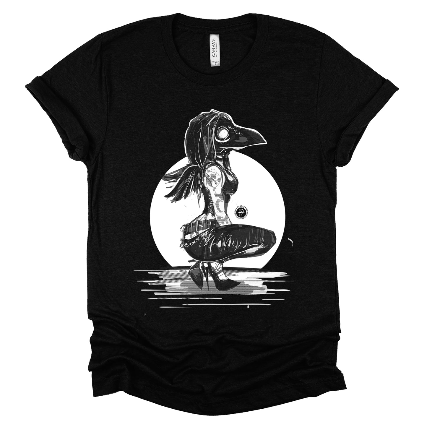Crow in the Moon: A Tattooed Beauty in the Night T-Shirt