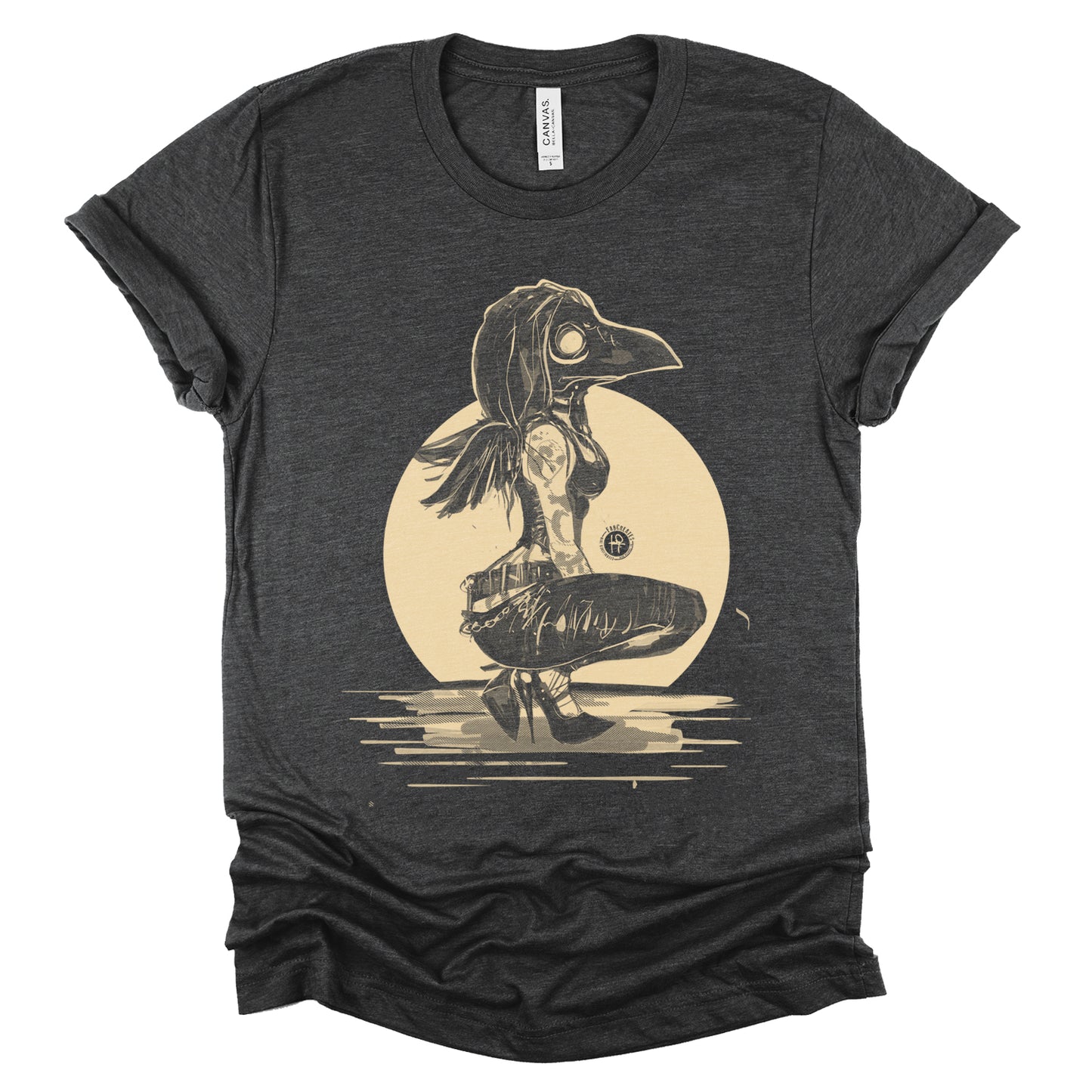 Crow in the Moon: A Tattooed Beauty in the Night T-Shirt