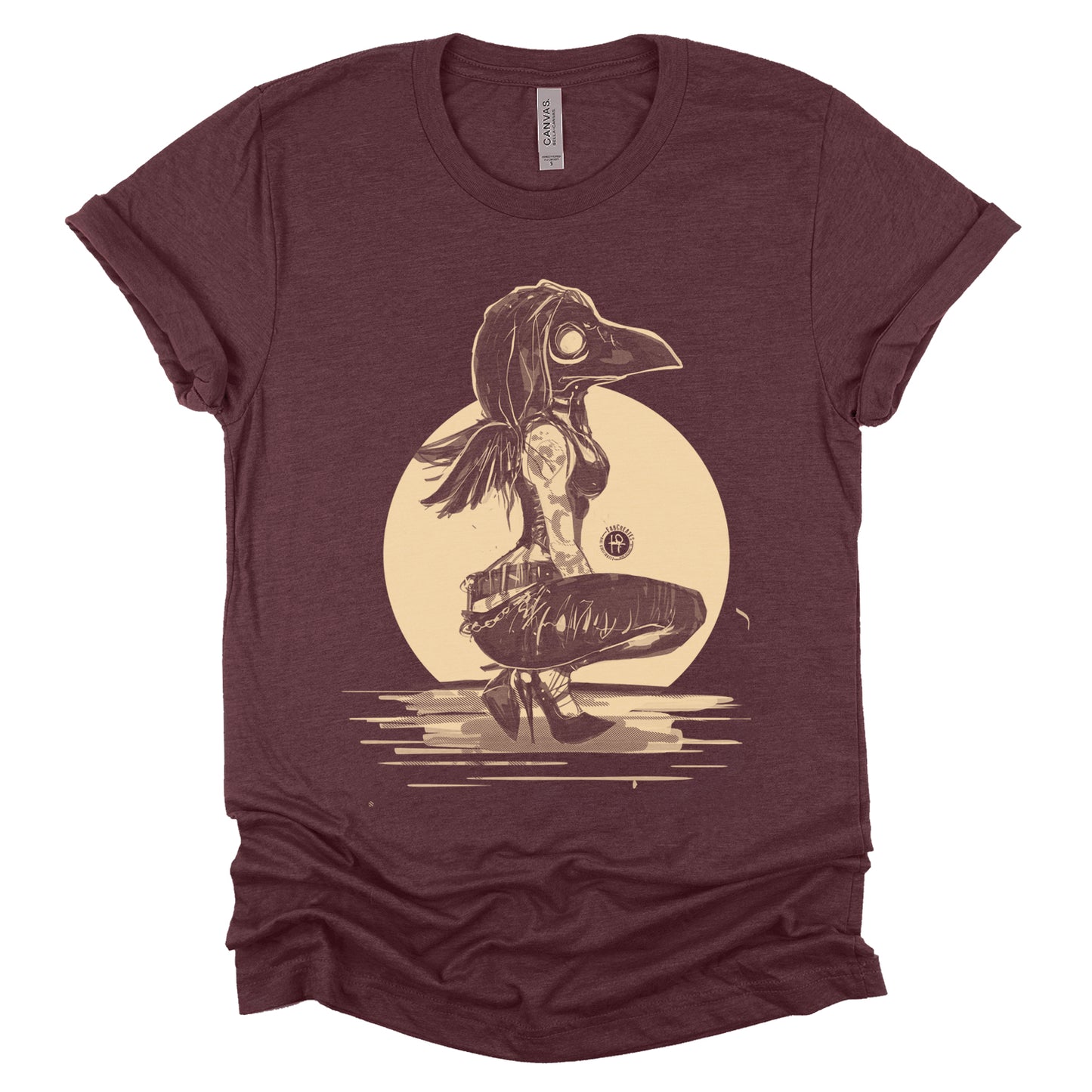 Crow in the Moon: A Tattooed Beauty in the Night T-Shirt