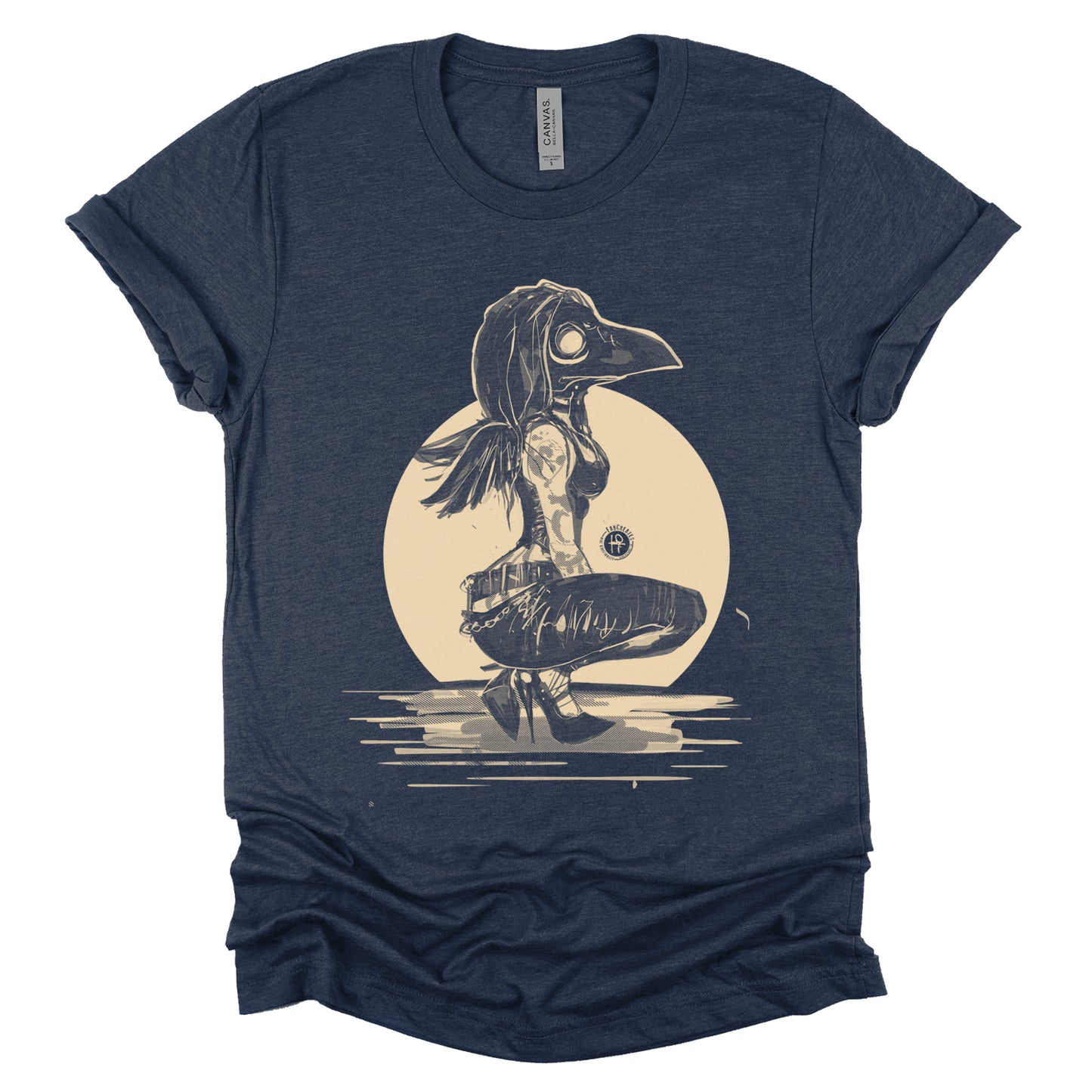 Crow in the Moon: A Tattooed Beauty in the Night T-Shirt